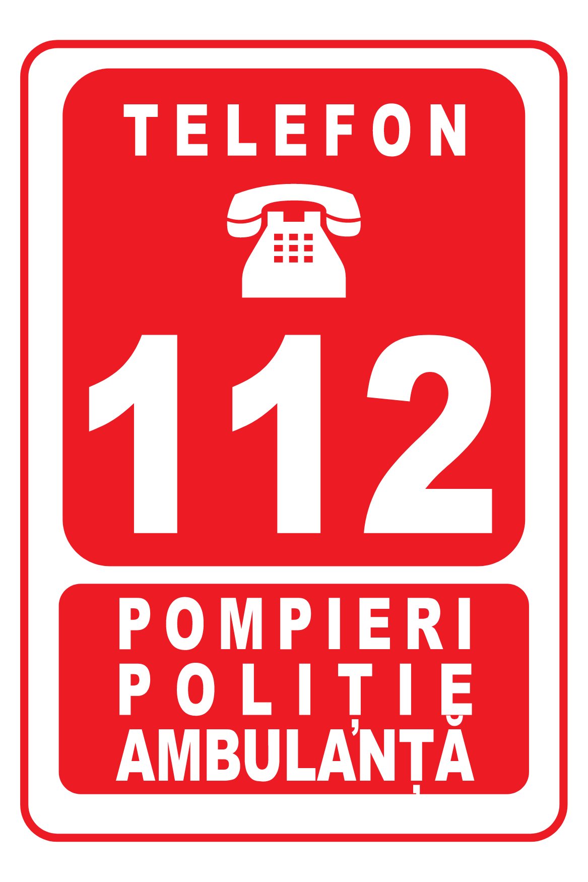 Semn indicator - Telefon 112 | Hiperborea