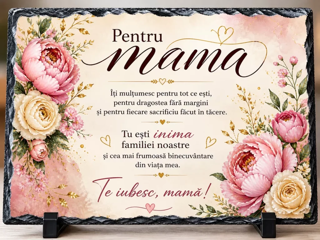 Placă ardezie – pentru mama