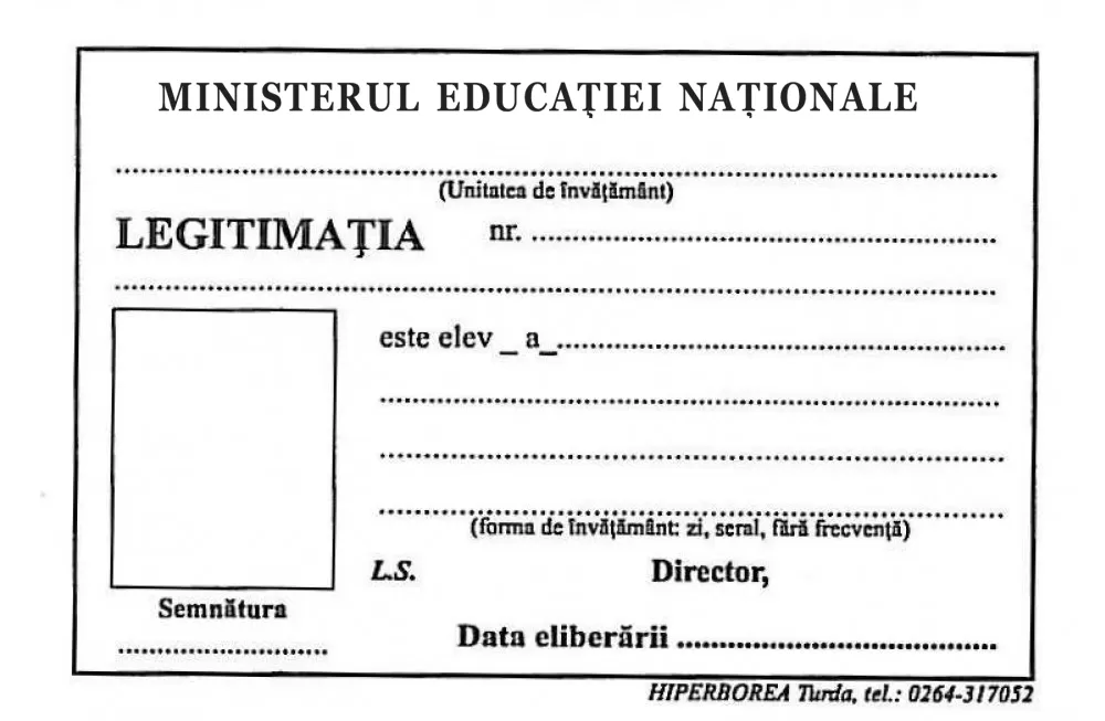 Legitimaţie de elev