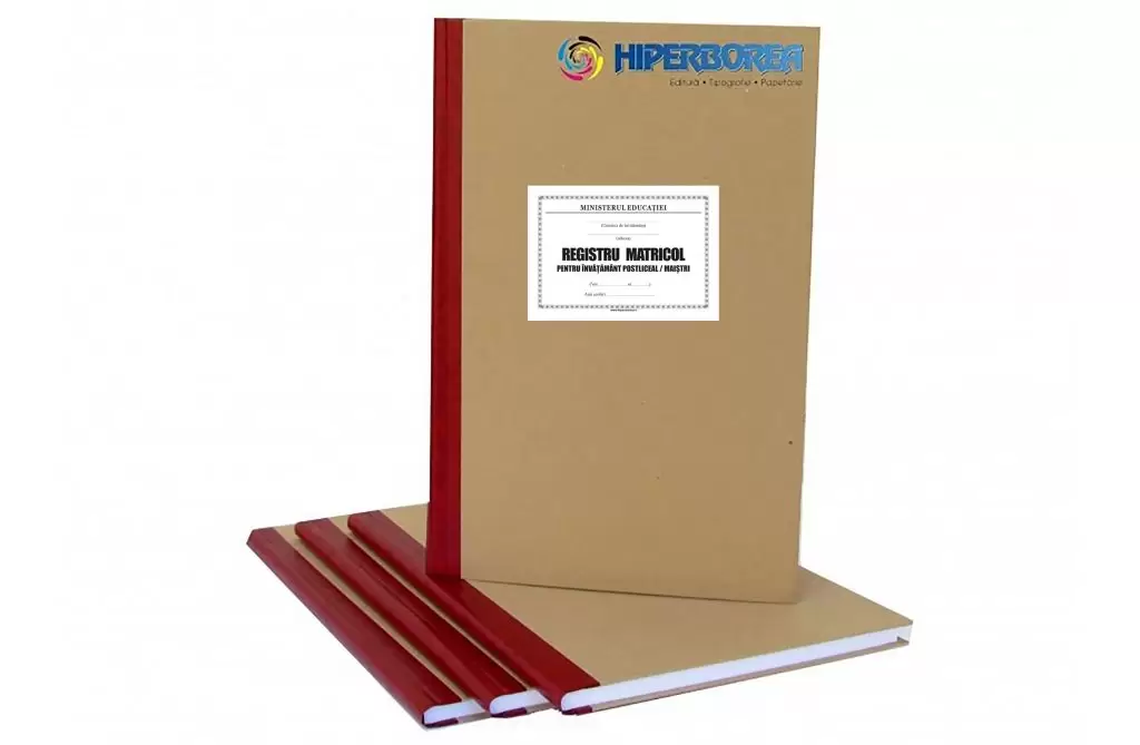 Registru matricol pentru învăţământul postliceal/maistri, coperta tare-hartie