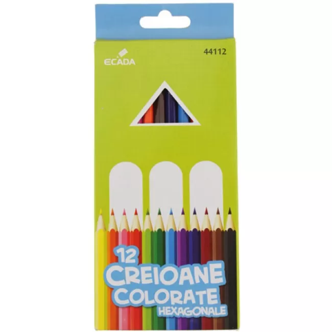 Creioane colorate Ecada 12 Nuante