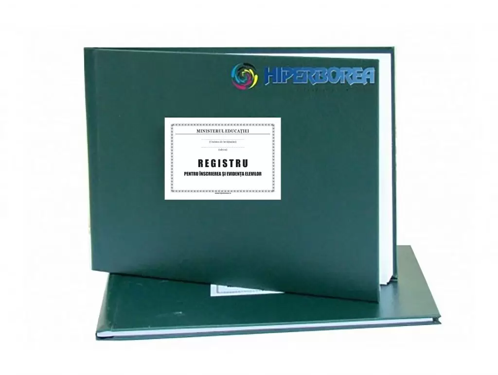 Registru pentru înscrierea şi evidenţa elevilor, coperta carton-imitatie piele