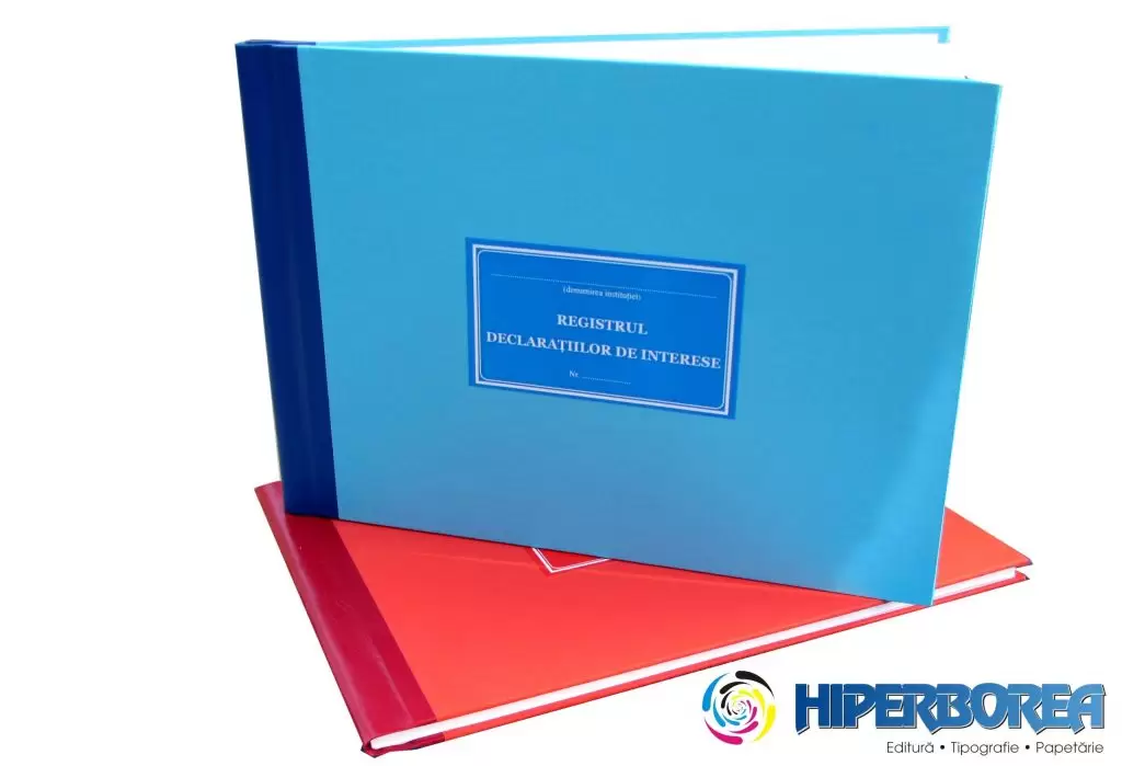 Registrul declarațiilor de interese, coperta carton gros-hartie