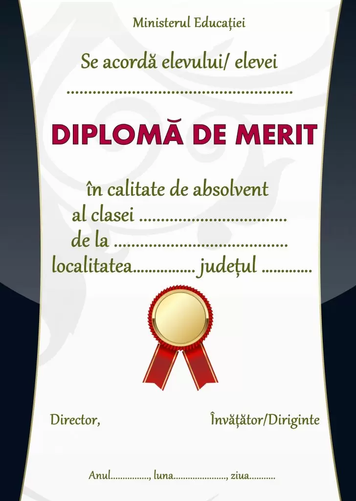 Diploma de merit, cod: A_36