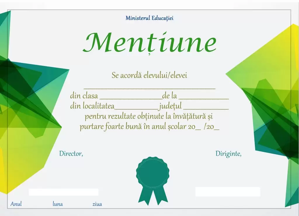 Mentiune, cod: A_40