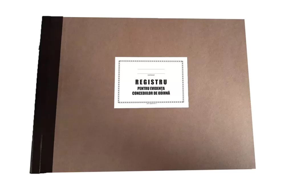 Registru evidența concediilor de odihnă