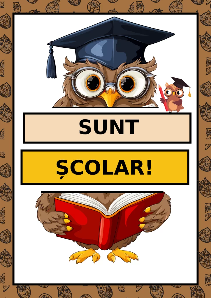 Sunt școlar –  Format A2, cod:PM063