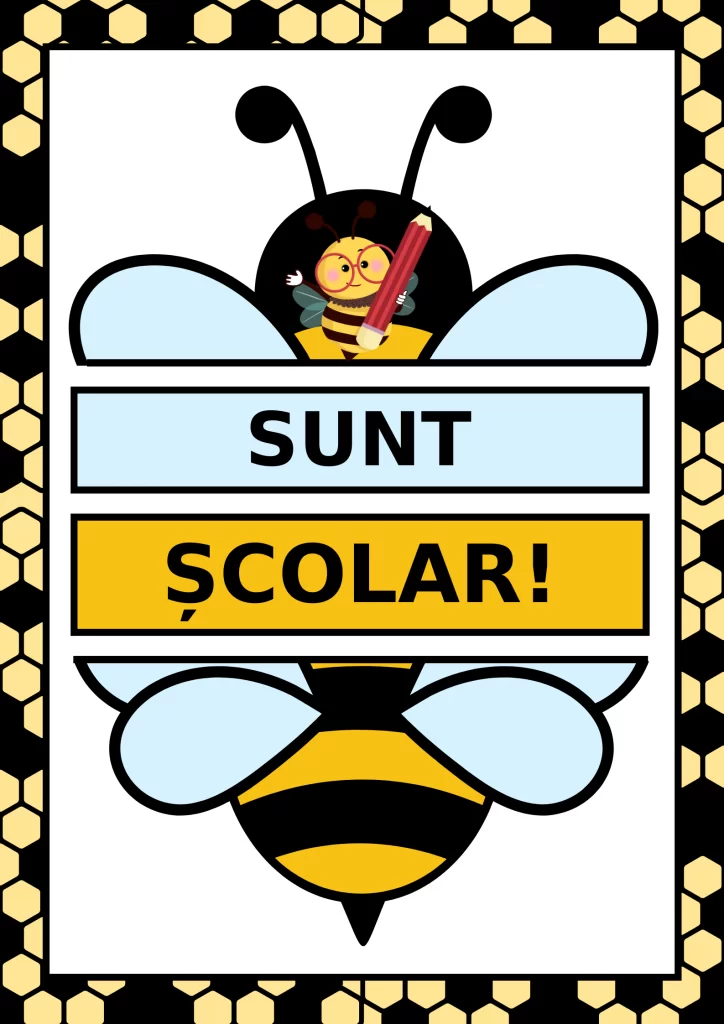 Materiale de afișat in clasă –Sunt școlar! Format A2