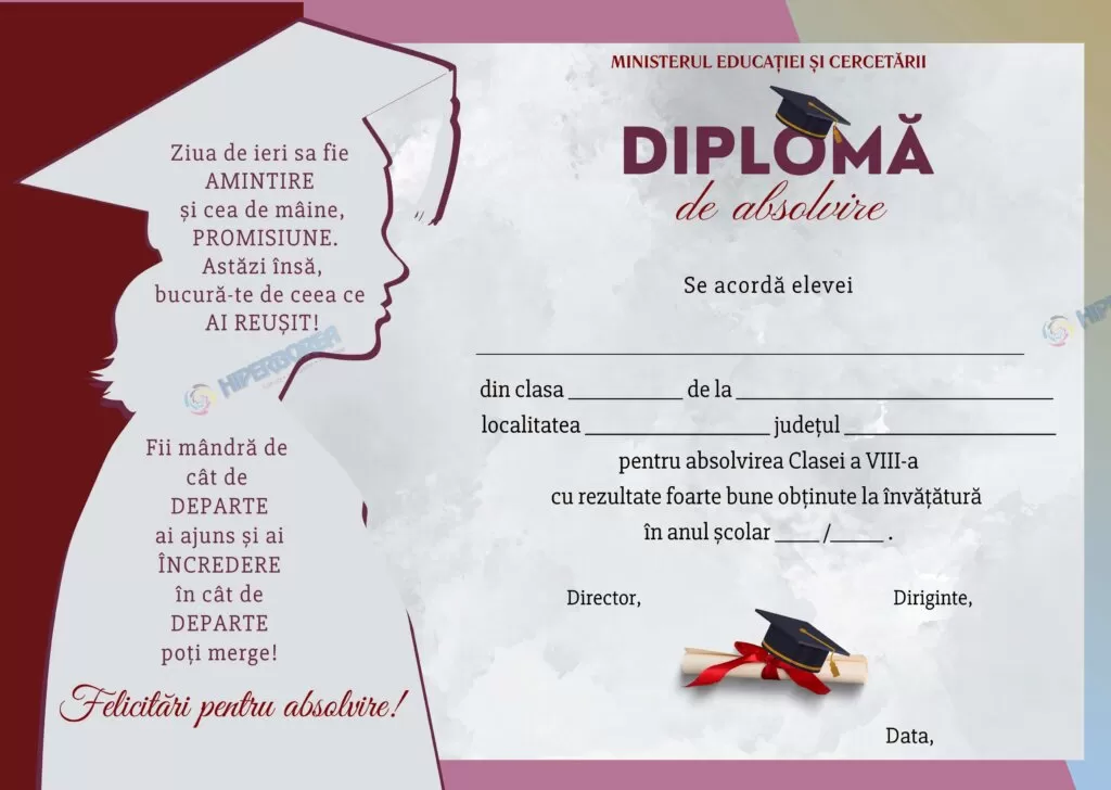 Diplomă de absolvire, cod: A_2412