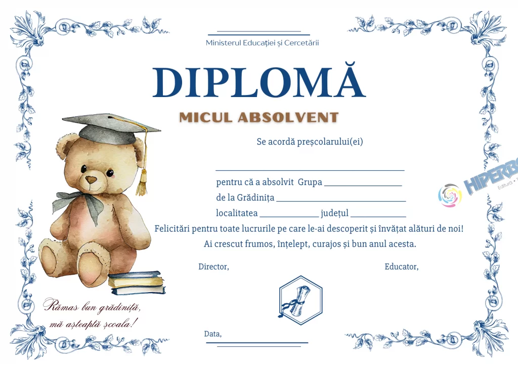 Diplomă preșcolari, cod: A_2503