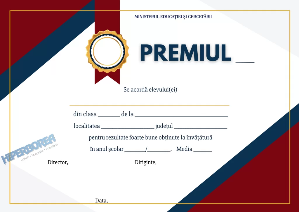 Diplomă Premiu, cod: A_2411