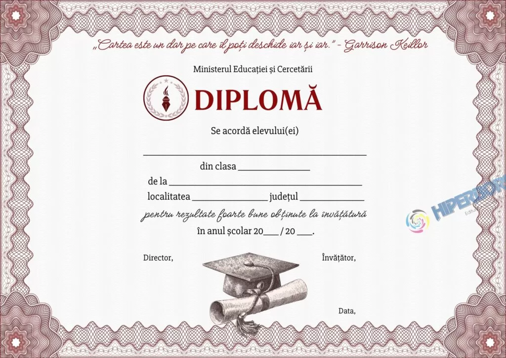 Diplomă Premiu Primar, cod: A_2607