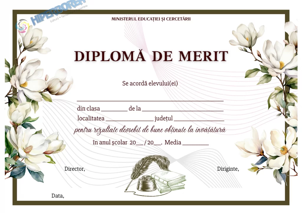 Diplomă de merit – carton special, cod: A_2526