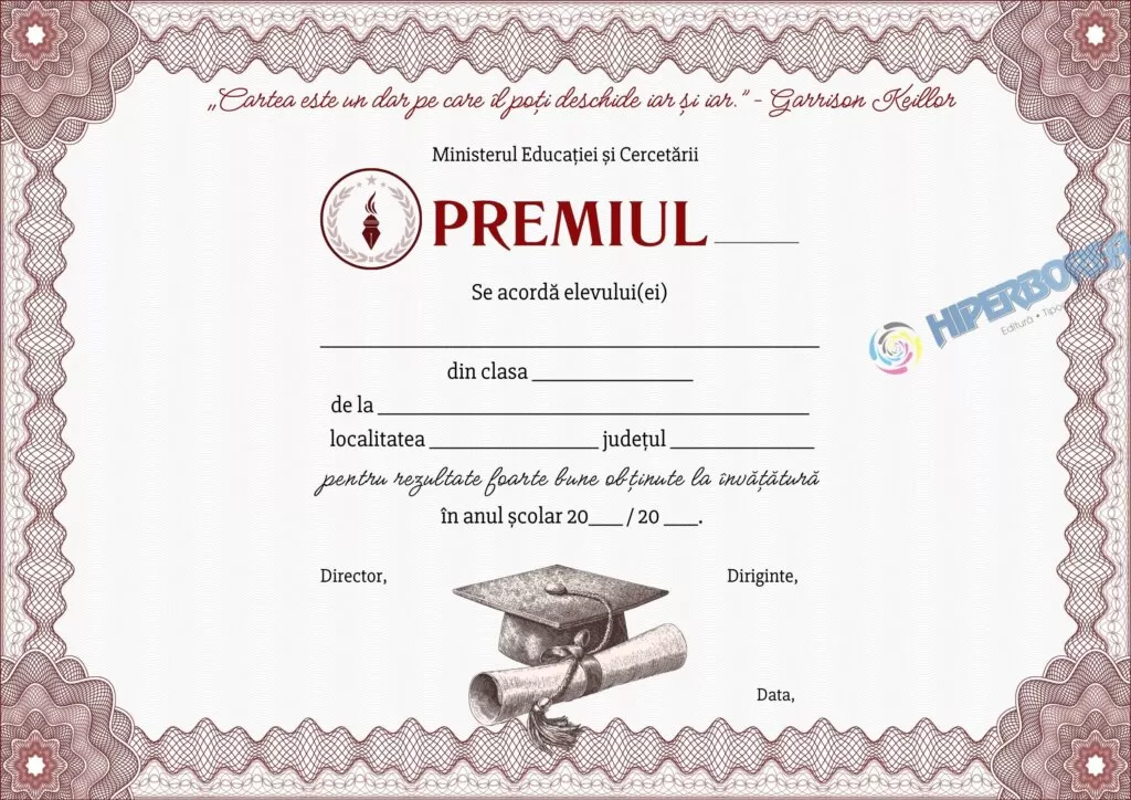 Diplomă Premiu, cod: A_2609