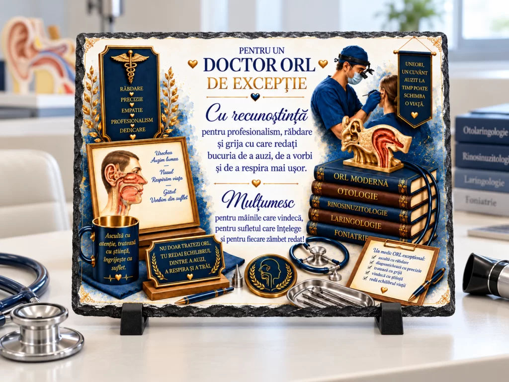 Placă ardezie – pentru un Doctor ORL de Excepție
