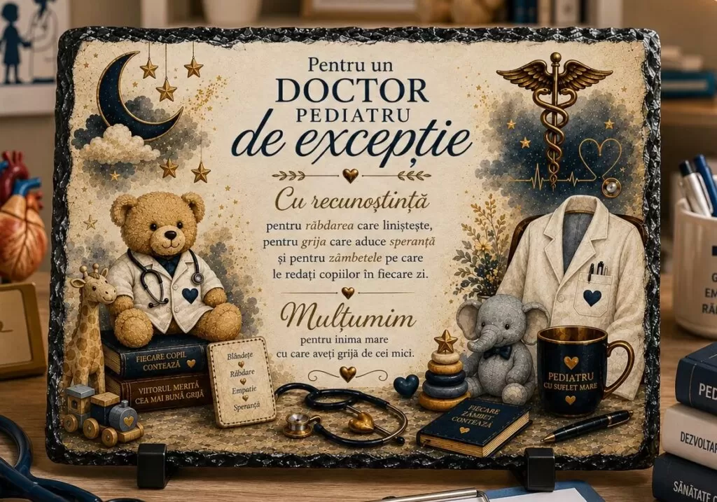 Placă ardezie – pentru un Doctor Pediatru de Excepție
