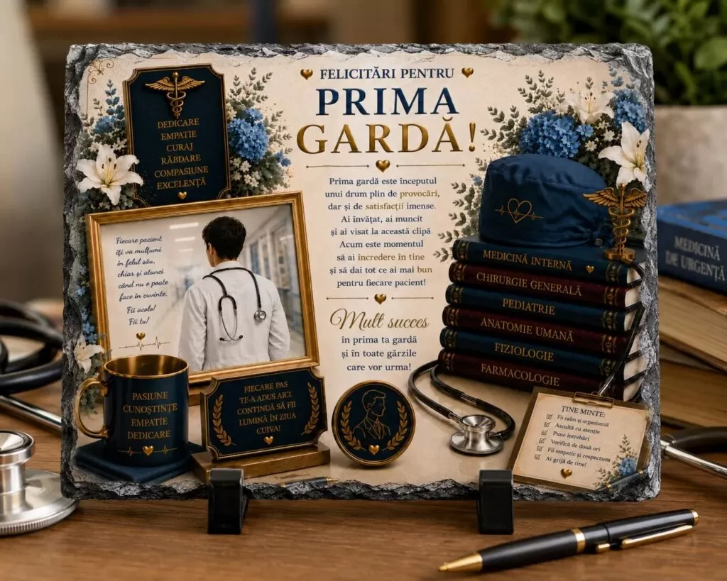 Placă ardezie – Prima Gardă pentru Medic