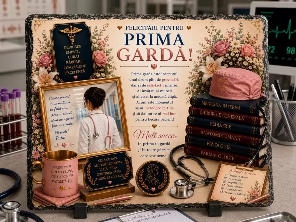Placă ardezie –  Prima Gardă pentru Doctoriță