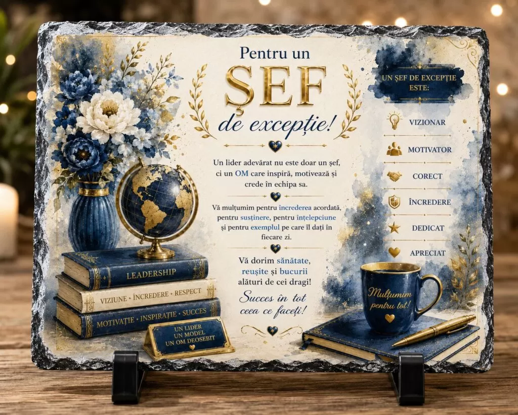 Placă ardezie – Pentru un Șef de Excepție