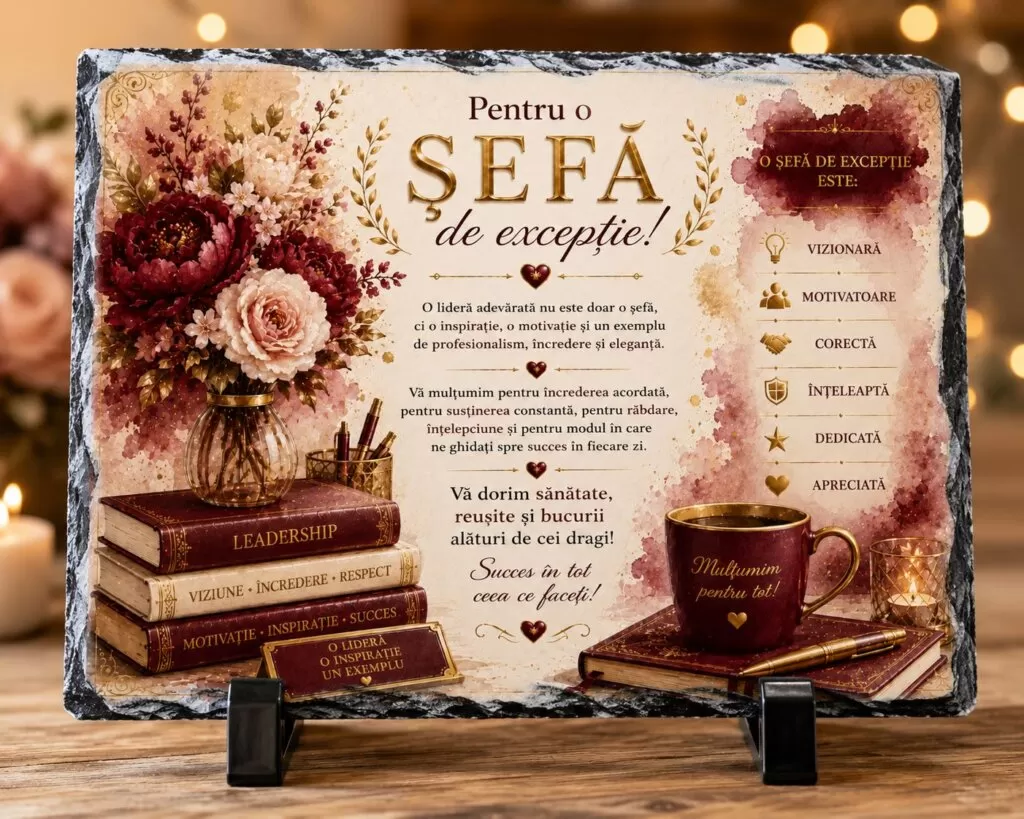 Placă ardezie – Pentru o Șefă de Excepție