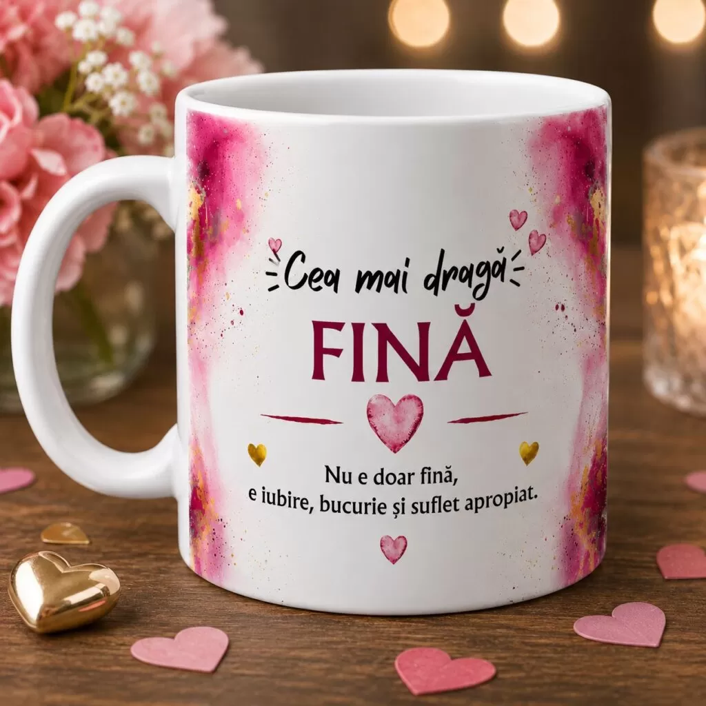 Cană cadou „Cea mai dragă Fină”