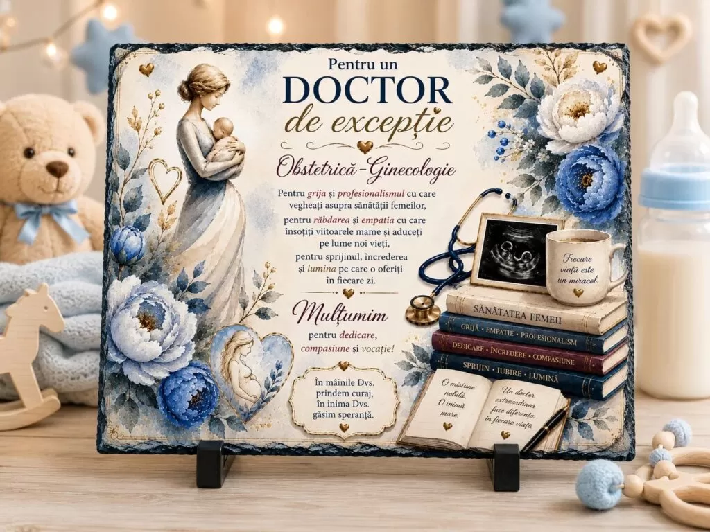Placă ardezie – pentru un Doctor Obstetrică-Ginecologie de Excepție