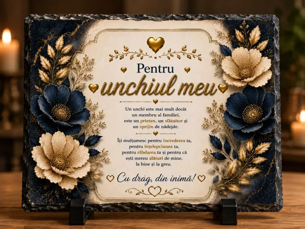 Ardezie Personalizată –„Pentru unchiul meu” – Cadou special pentru unchi