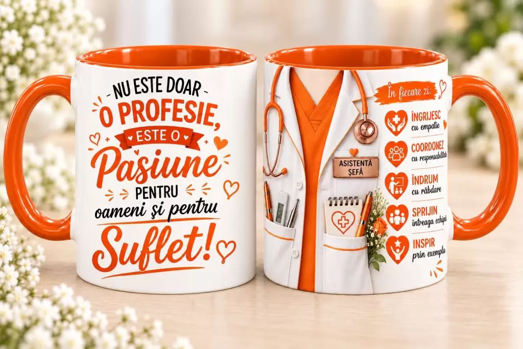 Cană Asistentă Șefă  – „Nu Este Doar o Profesie, Este o Pasiune”