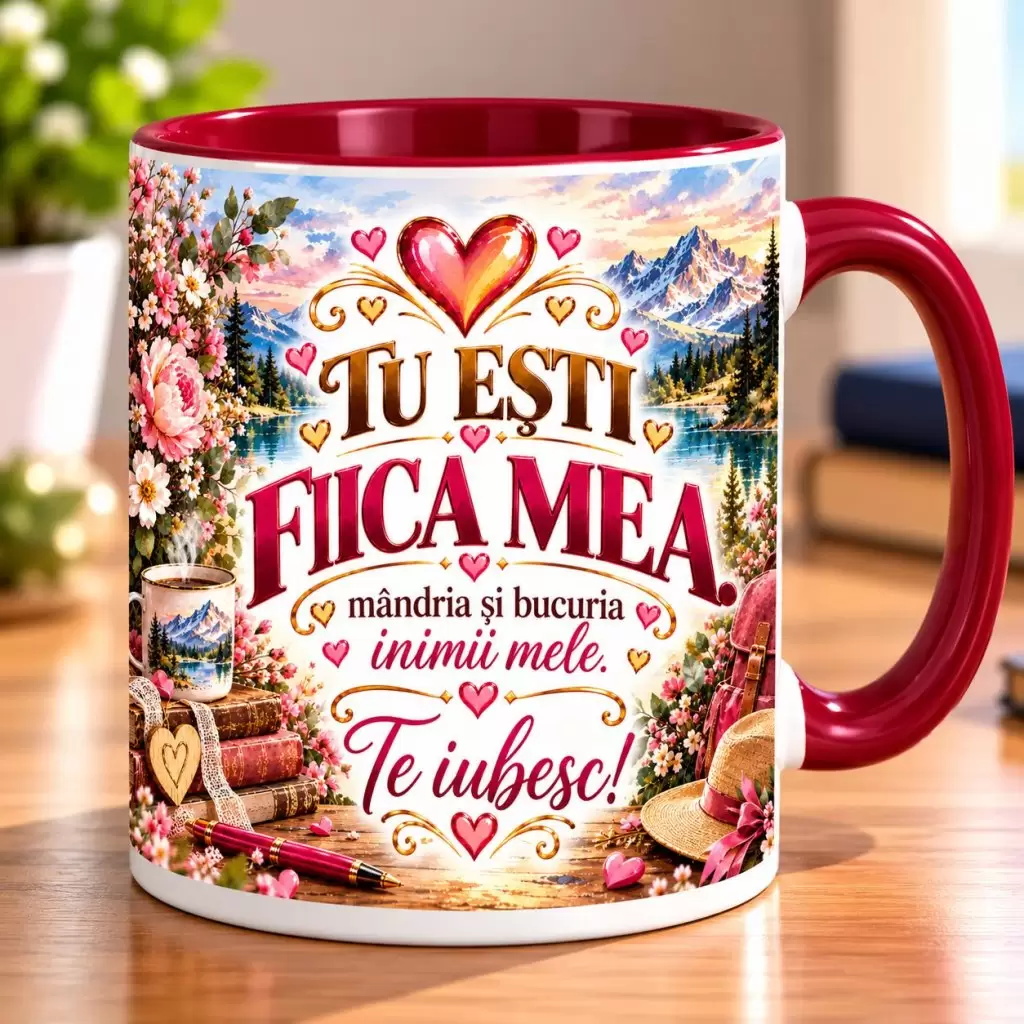 Cană pentru Fiică „Tu Ești Fiica Mea”