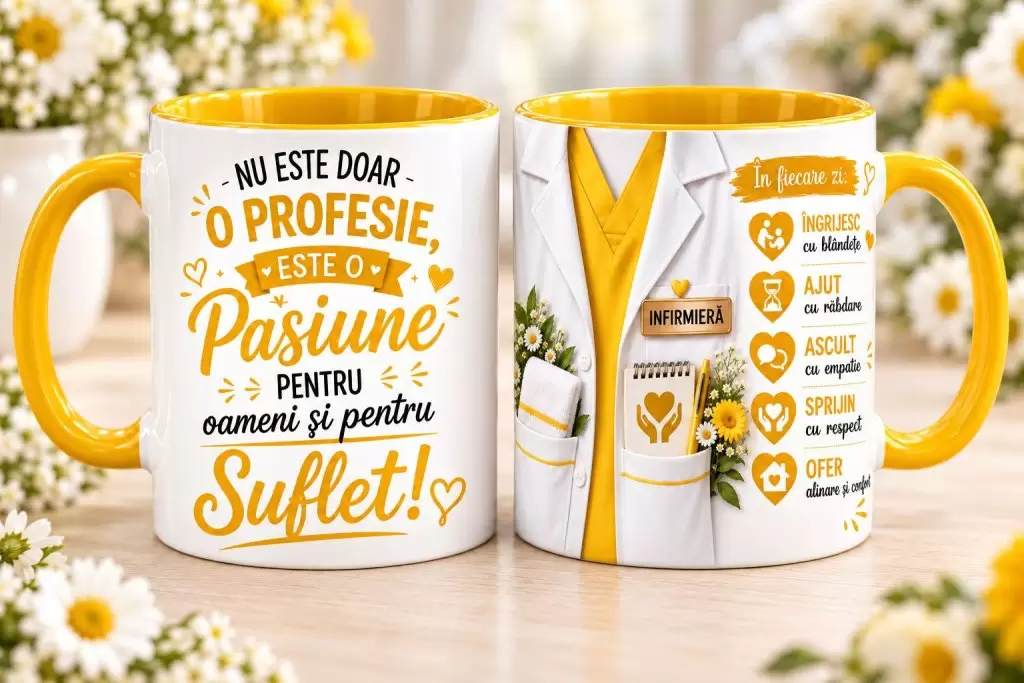 Cană Infirmieră – „Nu Este Doar o Profesie, Este o Pasiune”