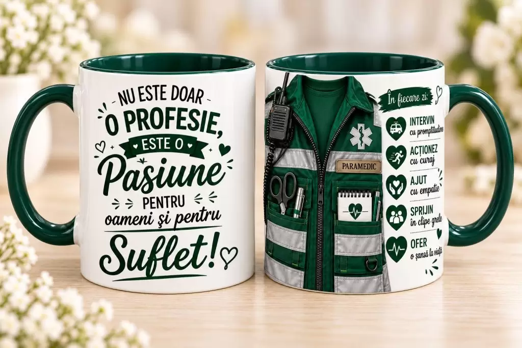 Cană Paramedic – „Nu Este Doar o Profesie, Este o Pasiune”