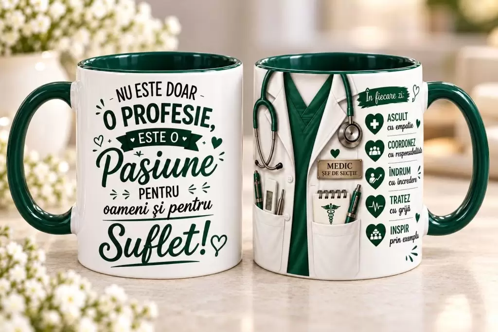 Cană Medic Șef de Secție – „Nu Este Doar o Profesie, Este o Pasiune”
