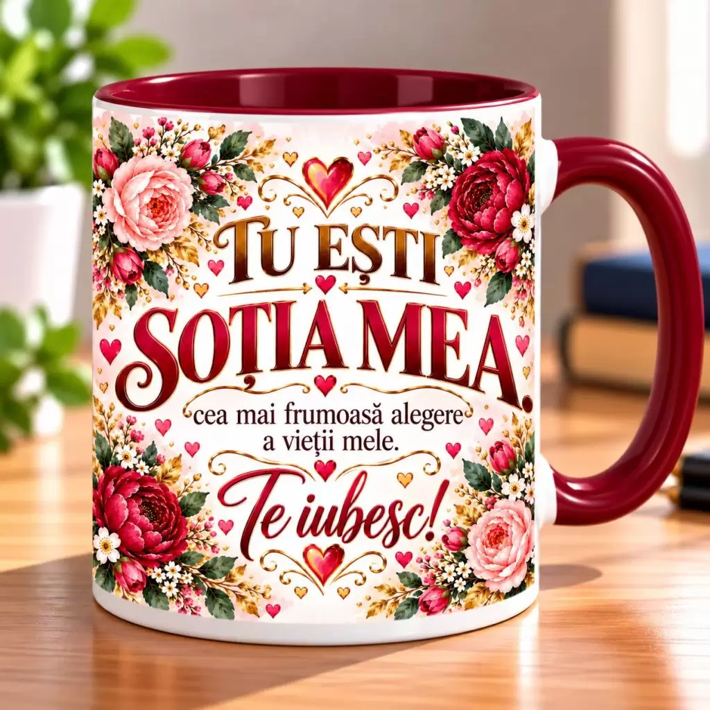 Cană pentru Soție „Tu Ești Soția Mea”