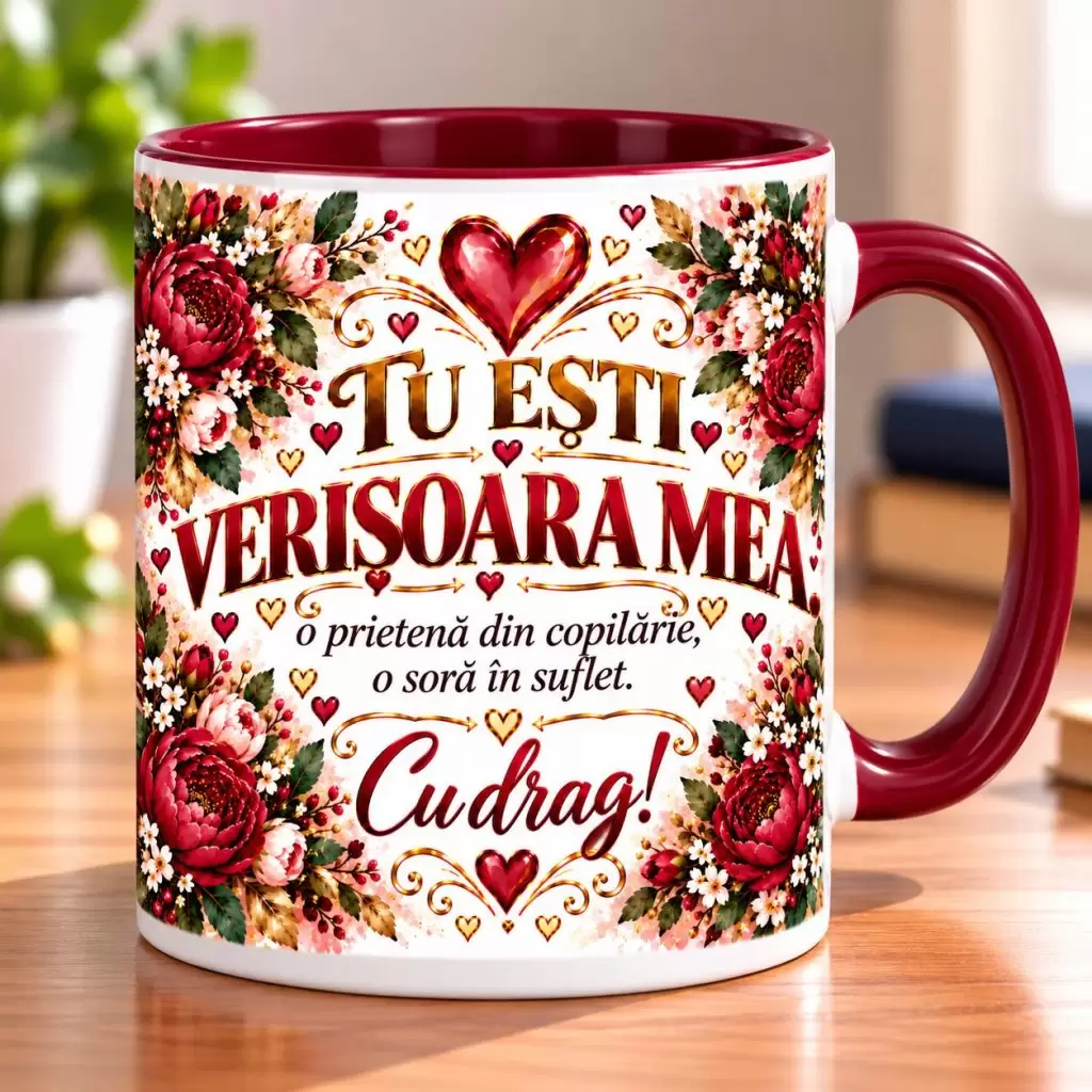 Cană pentru Verișoară „Tu Ești Verișoara Mea”