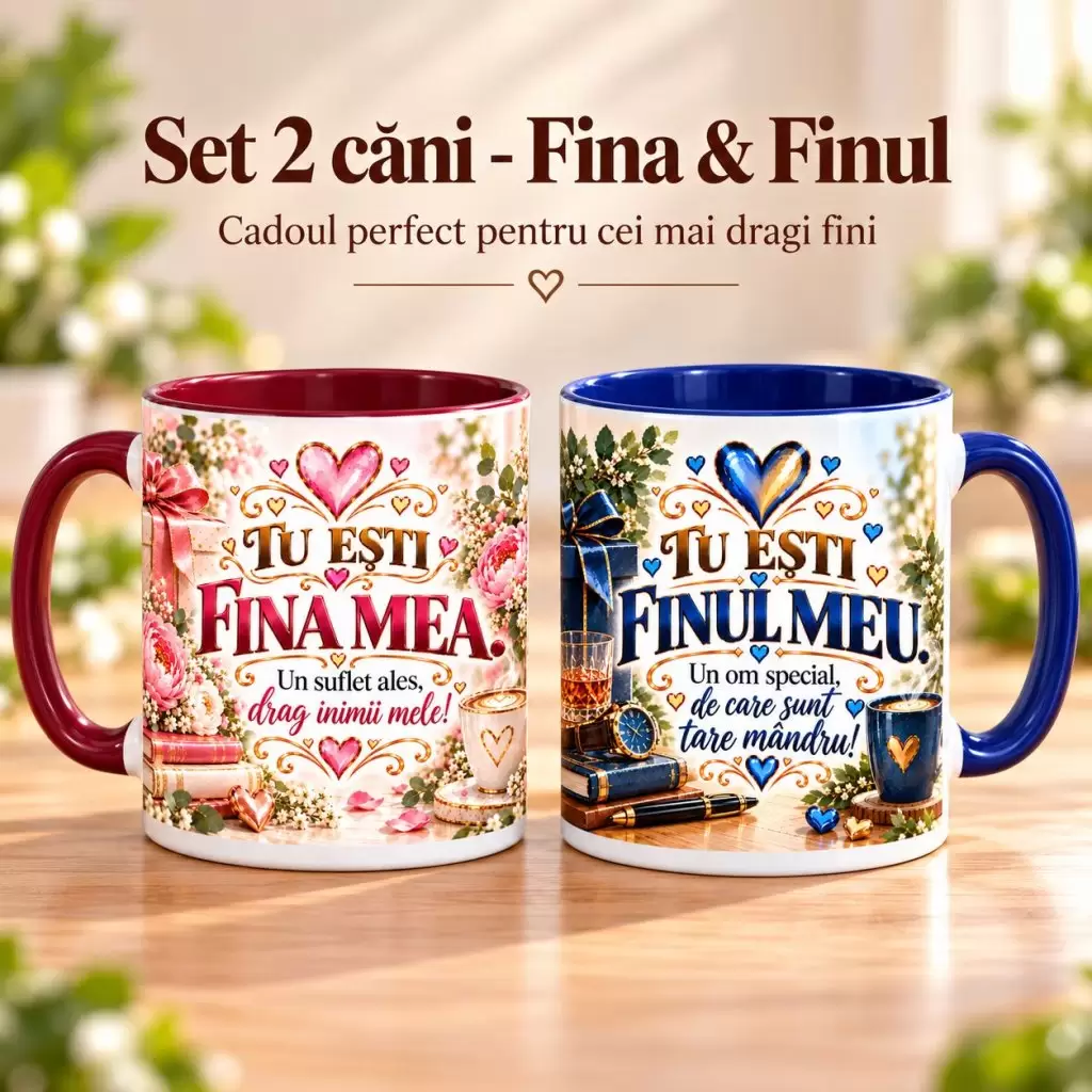 Set 2 Căni Fina & Finu, „Tu Ești Fina Mea / Tu Ești Finul Meu”